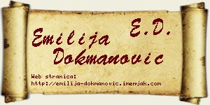 Emilija Dokmanović vizit kartica
